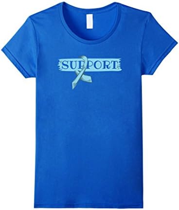 Womens Prostate Cancer Awareness Shirt Support Light Blue Ribbon Large Royal Blue