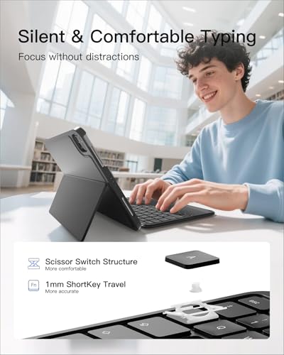 Inateck Ultralight Keyboard Case with Touchpad for iPad A16 11th Gen 2025/10th 2022 (11/10.9 inch), Detachable Keyboard for iPad Air 11" M4 2026/M3/M2, Air 5/4, Pro 11" 4/3/2/1, UK Layout, Black