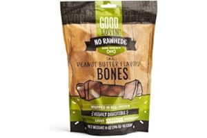 Good Lovin' No Rawhide Small Peanut Butter Flavored Dog Bones 14 oz. Count of 10