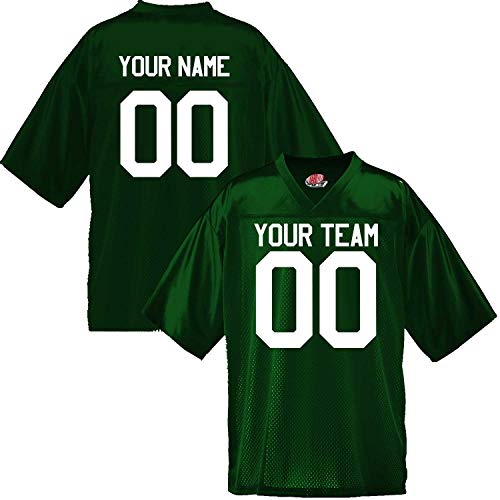 Custom Football Jersey for Youth and Adult You Design Online in Youth Med in Dark Green - Thumbnail 6