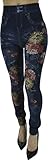 Hand By Hand Aprileo Women's Leggings Jeans Look Printed Stretch