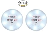 Ledinus Extra Large Size 6-LED Super White Dimmable Touch Light Battery Operated Stick-on Led Tap Lamp Night Light Perfect for Closets,Cabinet,Basement,Kitchen,Storage,Bedroom and Dark Space,2 Pack