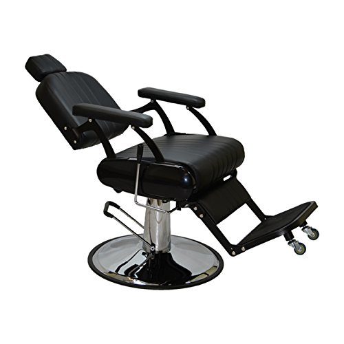 LCL Beauty Extra Large Classic Style Reclining Hydraulic Barber Salon Cutting Chair