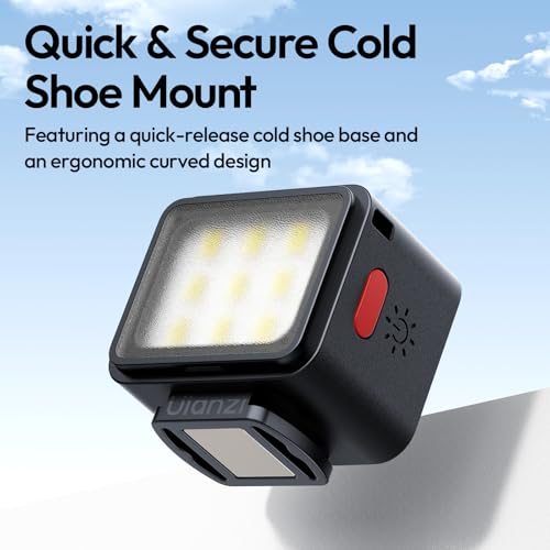 ULANZI DG01 Mini Cube Phone Light Portable LED Camera Light for DJI OSMO Pocket 4/3 Action Camera Sony zv-e 10 Canon r550,Support Magnetic Attraction & Type-C Charging for ULANZI JJ02 Tripod