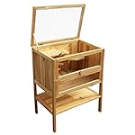 Gabbia a tre livelli per criceti roditori in Legno e finestra in acrilico 60x40x80cm