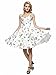 Maggie Tang Women's 1950s Vintage Rockabilly Dress Size L Color White cherry