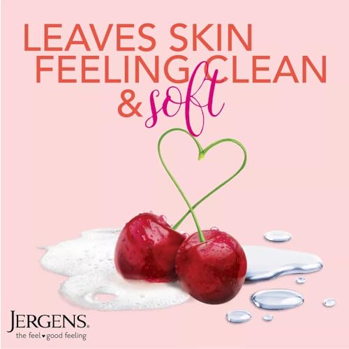 JERGENS EXTRA MOISTURIZING HAND WASH SOAP DISPENSER – CHERRY ALMOND SCENT, 8.3 OUNCES