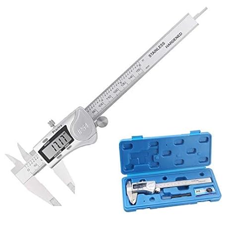 Messschieber Digitale Schieblehre, Preciva Edelstahl Messlehre Messwerkzeuge Spritzwasserdicht Staubdicht mit Ersatzbatterie 