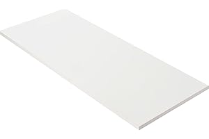 Kaboon 60x24 inches Tabletop, Solid One-Piece Desktop for Sit Stand Desk, Double Desks, L Desk DIY,Wood Countertop Home or Commercial Use,1 inch Thick, White, 23.62" D x 59.1" W