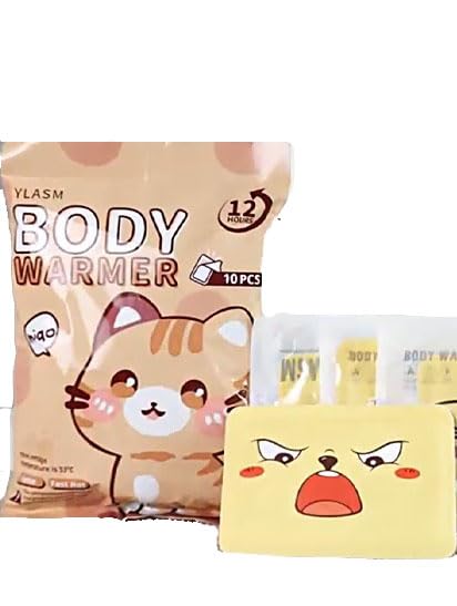 BODY WARMERS WITH ADHESIVE-10 RANDOM EXPRESSIONS-10 INDIVIDUAL WARMERS