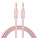 CableCreation Braided 3.5mm Audio Cable 6FT/1.8m, 3.5mm Male to Male Stereo Aux Cable Premium Metal for Smartphones, Laptops, Tablets, MP3 Player, Home/Car Stereos, Rose Gold