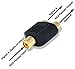 ShopBox (3-Pack) RCA Y-Splitters (1 Female Jack to 2 Female Plugs) Connector AV Audio/Video Adapter