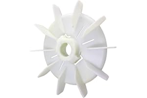 HOMESOGOOD Motor Fan Blade - Adjustable 125mm Round Shape White Plastic With 10 Vanes (YT71)