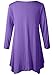 LARACE Women Plus Size 3/4 Sleeve Tunic Tops Loose Basic Shirt (2X, Violet)