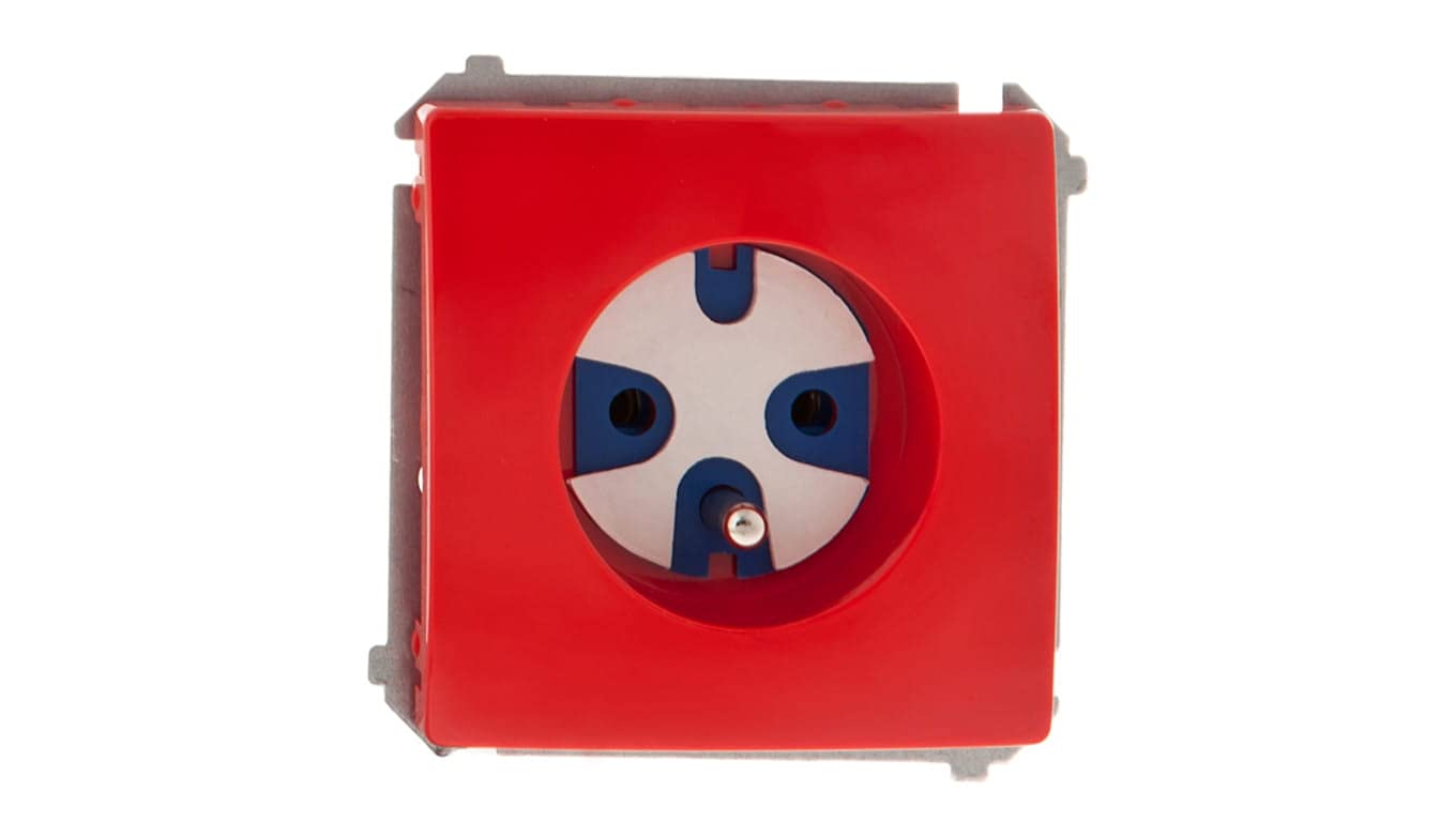 Kontakt-Simon BMGD1.01/22 Socket Red Plastic IP20, 250 V 75 mm 40.5 mm