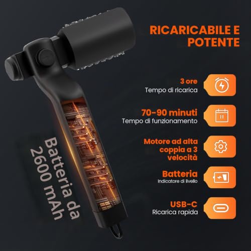 Electric Barbecue Cleaner, Stainless Steel 304.3 Speed, 5 Level Battery Indicator, Electric Barbecue Brush for Cleaning the Barbecue, Suitable for All Grills