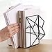 DR.DUDU Decorative Metal Bookend, Black Non Skid Book End for Home Office Decorate No Scratch for Shelves and Furniture