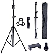 Wig Stand Tripod Mannequin Head Stand Heavy Duty Metal Adjustable Wig Head Stand for Canvas Block...