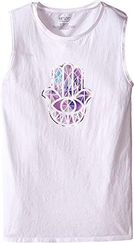Onzie Kids Girl's Nama Tank Top (Big Kids) White Hamsa Tank Top