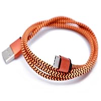 Qinlee USB Type C Data Cable High Speed Data Sync Cable Type C Fast Charging Cable for Samsung Galaxy S9 S8 Note 8, Pixel, LG V30 G6 G5, Nintendo Switch, OnePlus 5 3T (Orange)