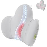 Lumbar Support Pillow for Office Chair, Car Back Support with Memory Foam, Support for Lower Back Pain Relief Lumbar Pillows, Ergonomic Back Cushion for Desk Chair, Sofa, Bed, Car Seat (Grey)