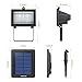 Poweradd 30 LED Brighter Solar Light IP65 Wired Waterproof Solar Powered Flood Landscape Lamp with 16ft Ultra Long Cord, Dusk to Dawn Auto ON/OFF for Wall, Roof, Path, Road, Garden, Yard, Patio