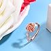 Esberry S925 Sterling Silver Rings Rose Open Ring 3D Rose Shape Adjustable Ring Jewelry for Women and Girls (Rose Gold, 9.25)