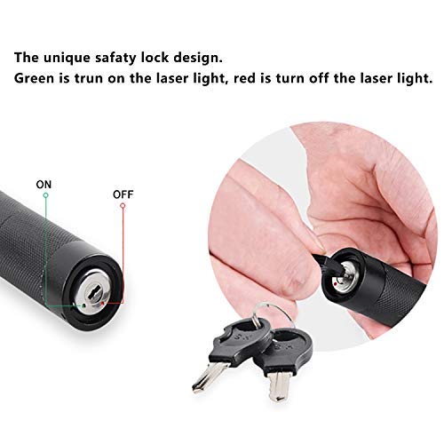 Green Light Pointer, Loyalfire Tactical High Power Pen Visible Beam with Adjustable Focus for Hunting Hiking Outdoor Projector Travel Flashlight LED Interactive Baton