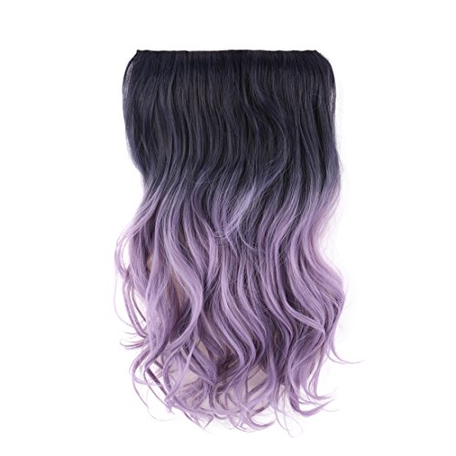 Delicate Hairphocas 20 Black To Purple Violet Dip Dyed Colored