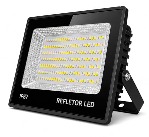 Refletor LED 400W 120 LEDs Branco Frio Bivolt IP67 Alta Potência Para Área Externa OutStay