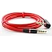 Conwork 2-Pack 3.5mm Audio Extension Cable Male to Male 4-Conductor TRRS Stereo [Gold Plated Connectors] 90 Degree Right Angle for iPhone, iPad or Smartphones, Tablets, Media Players, 4ft -Red