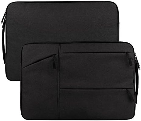 Laptop Sleeve 11.6 Inch, Portable Handle Waterproof Protective Fabric Chromebook Case for 11"-11.6" Notebook Macbook HP Lenovo Acer Dell Asus Surface Pro Samsung Computer Bag - Black