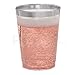 DRINKET Silver Plastic Cups 10 oz Clear Plastic Cups/Tumblers Fancy Plastic Wedding Cups With Silver Rim 50 Ct Disposable For Party Holiday and Occasions SUPER VALUE PACK