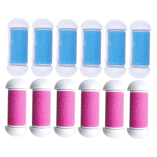 DRESSOOS 12pcs Pedicure Replacement Heads Foot File Roller Refills Electric Foot File Rollers Accessories Smooth