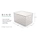 BINO l Plastic Storage Bins, XLarge - White l THE BLOSSOM COLLECTION l Multi-Use Organizer Bin l Built-in Handles l Plastic Woven Basket for Organizing l Pantry Storage Basket l Home Organizing Basket