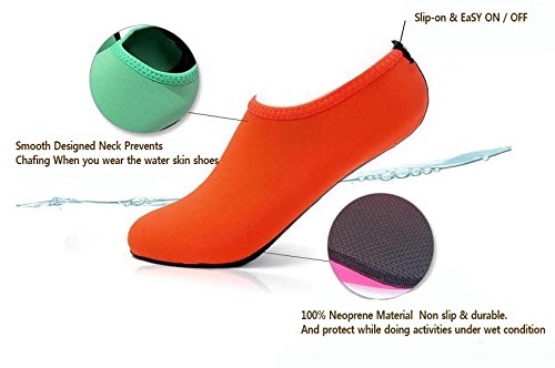 WOWFOOT Water Shoes For Women Men's Aquatic Socks Flexible Fitness Pool (1.5-2.5 US Little Kid, Navy)