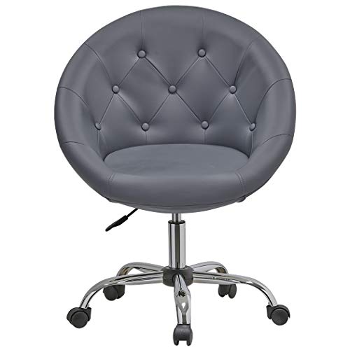 Duhome 509B Home Office Chair Task Computer Chair with Wheels Swivel Height Adjustable Working Stool (Grey) - Thumbnail 5