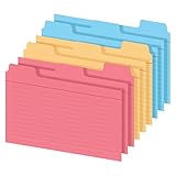 Jot & Mark Tabbed Index Cards | 4x6 Notecard Dividers with Organizing Tabs for Flash Cards, Business Cards, Coupons, and Home Organization