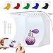 SLOW DOLPHIN Portable Photo Studio Box for Jewellery and Small Items Portable Folding Photography Studio Box Booth Shooting Tent Kit（2x20 LED Lights 6 Colors Backdrops primary