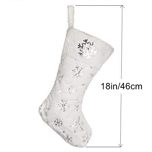 5 iPEGTOP+Christmas+Stockings+Snowflakes+Decorations