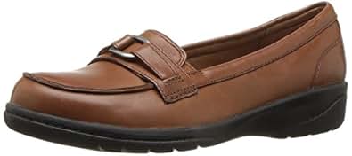 clarks women's cheyn onyx loafer flat