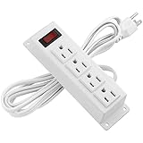 HHXH Wall Mount Power Outlet Strip, 4 Outlet