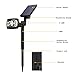 ieGeek Solar Spotlight, LED Solar Garden Lights, Solar Lights Outdoor Landscape Lighting for Path Garden Backyard Lawn, IP65 Waterproof, Adjustable 3 Lighting Modes Auto On/Off