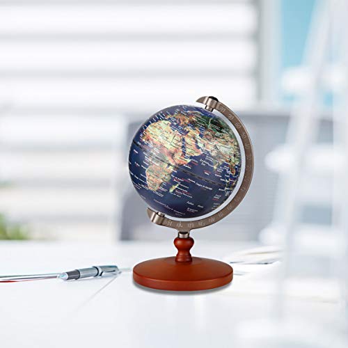 FUN GLOBE World Globe Desktop Education Geographic Interactive Earth Globes for Kids & Adults for Educational Toys / Office Supplies / Indoor Decorations / Holiday Gift( Navy, 5 Inches) - Thumbnail 6