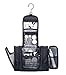 WANDF Expandable Toiletry Bag Dopp Kit TSA Approved Bottles Water Resistant Nylon (Black)