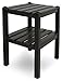 POLYWOOD TWSTBL Two Shelf Side Table, Black