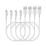 iPhone Cables RAVPower 4-Pack 3ft Apple MFi Certified Lightning to USB Cable for iPhone 6/6S/6 Plus, iPhone SE/5S, iPhone 7, iPad and iPad Mini -White