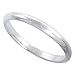 Sterling Silver 2 mm Thin High Dome Wedding Band Toe Ring Thumb Ring