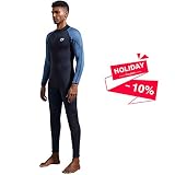 Dark Lightning Premium CR Neoprene Wetsuit, 2018 Mens Long Sleeves Scuba Diving Thermal Wet Suit in 3/3mm, Full Suit (Men's Medium)