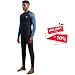Dark Lightning Premium CR Neoprene Wetsuit, 2018 Mens Long Sleeves Scuba Diving Thermal Wet Suit in 3/3mm, Full Suit (Men's Medium)